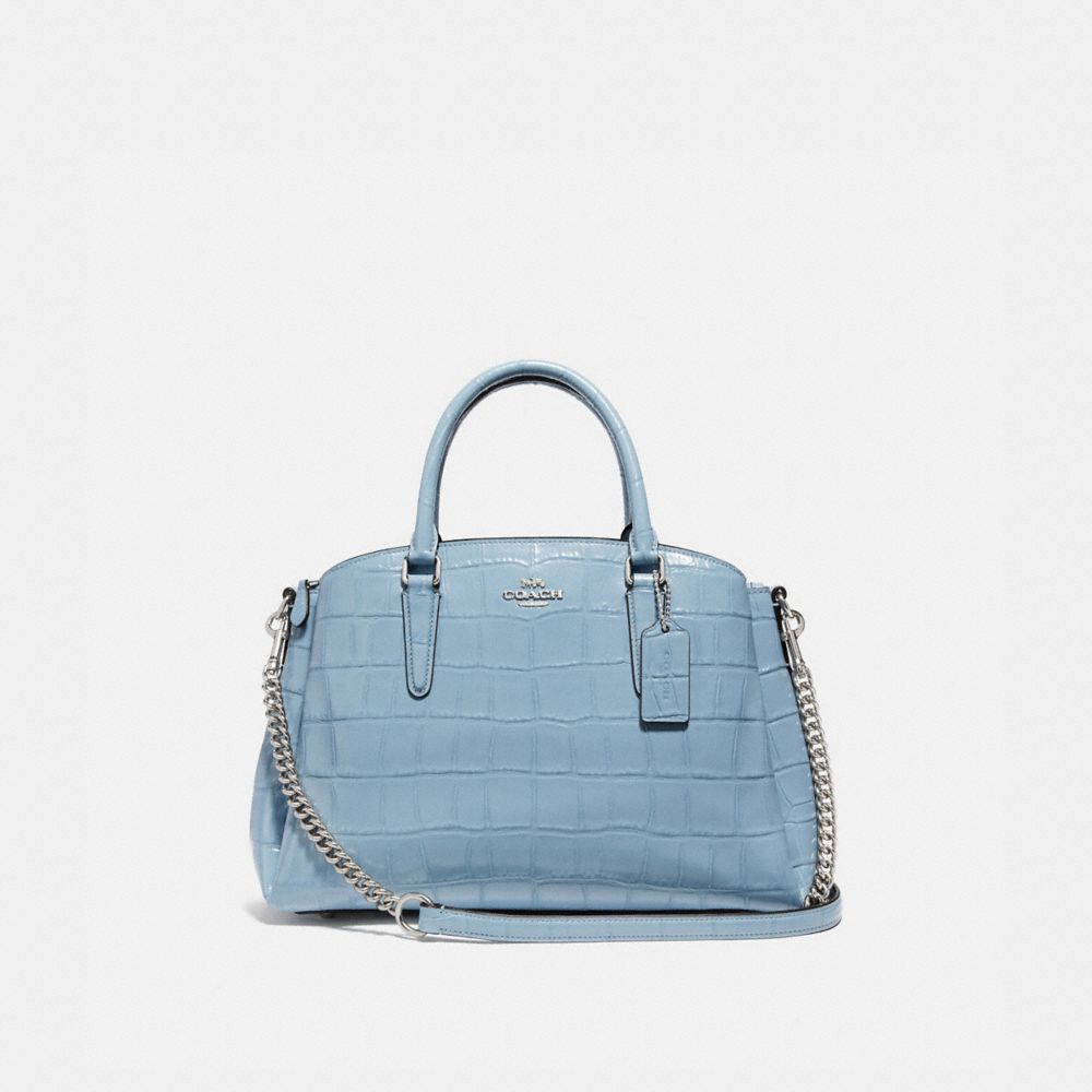 SAGE CARRYALL - CORNFLOWER/SILVER - COACH F38955