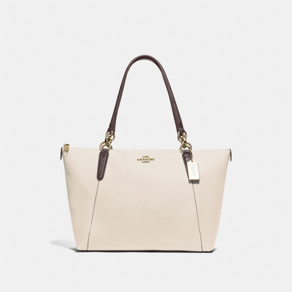 COACH AVA TOTE - CHALK/NEUTRAL/LIGHT GOLD - F38993