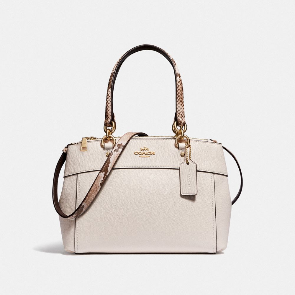 COACH MINI BROOKE CARRYALL - CHALK/NEUTRAL/LIGHT GOLD - F38994