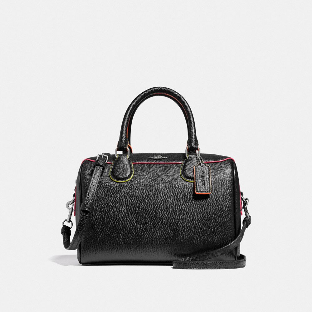 MINI BENNETT SATCHEL - F38999 - BLACK/MULTI/SILVER