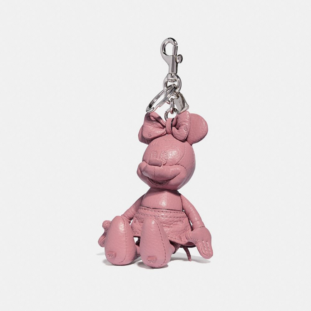 COACH MINNIE MOUSE DOLL BAG CHARM - ROSE/SILVER - F39004