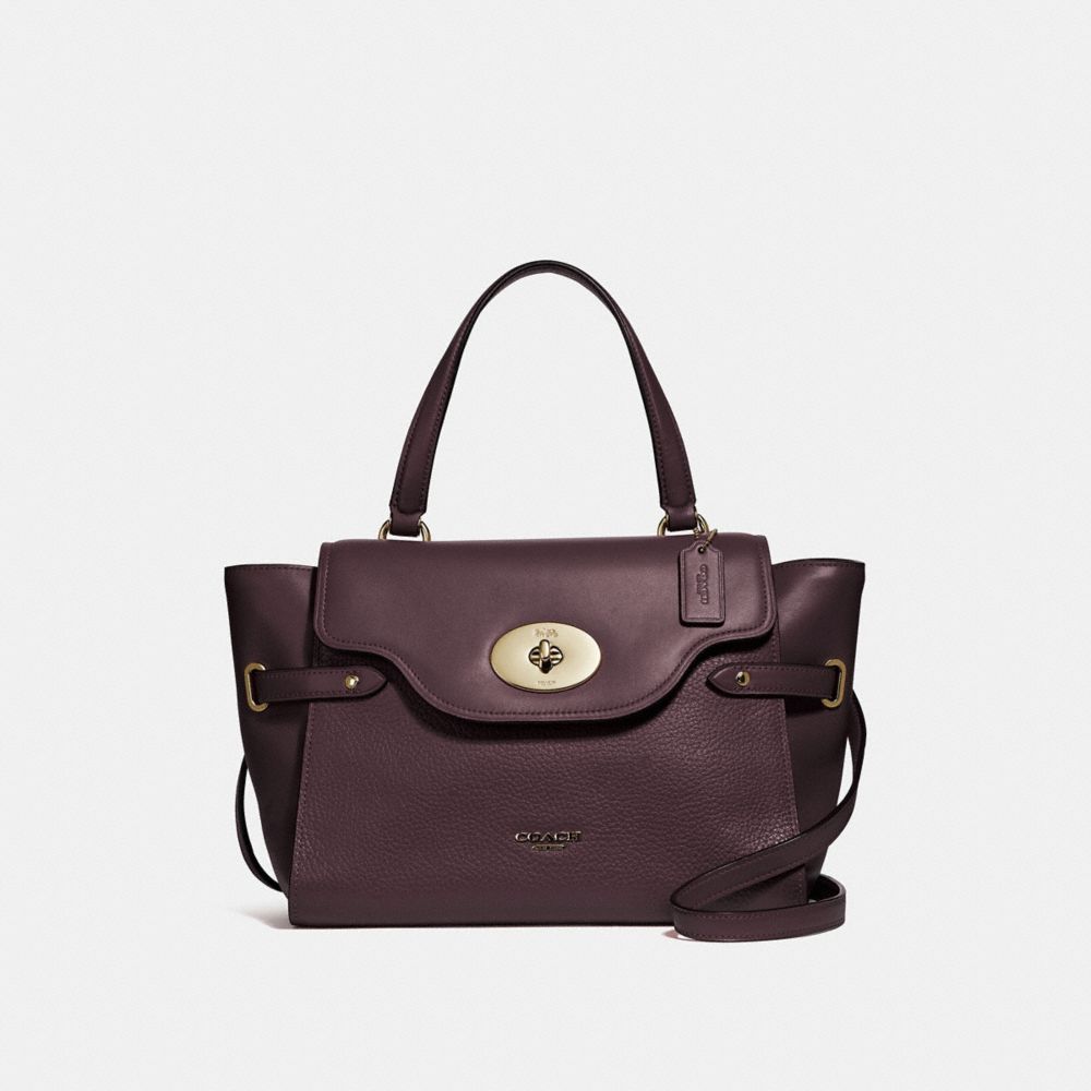 COACH F39020 LARGE BLAKE FLAP CARRYALL OXBLOOD-1/LIGHT-GOLD