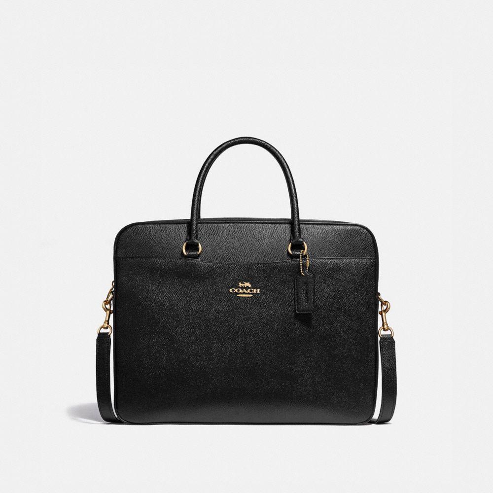 LAPTOP BAG - F39022 - BLACK/LIGHT GOLD