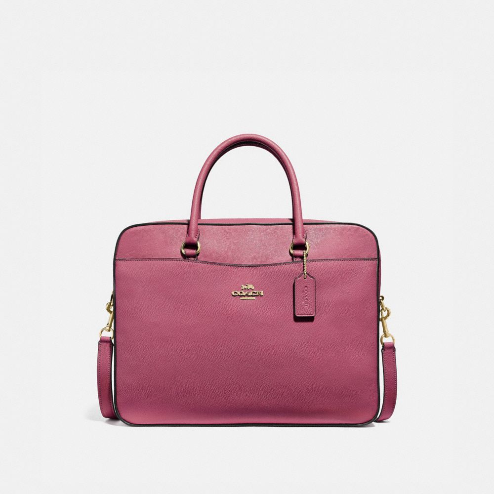 LAPTOP BAG - F39022 - ROUGE/GOLD