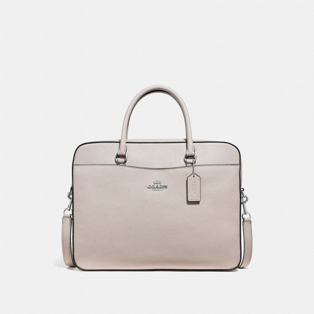 COACH F39022 Laptop Bag GREY BIRCH/SILVER