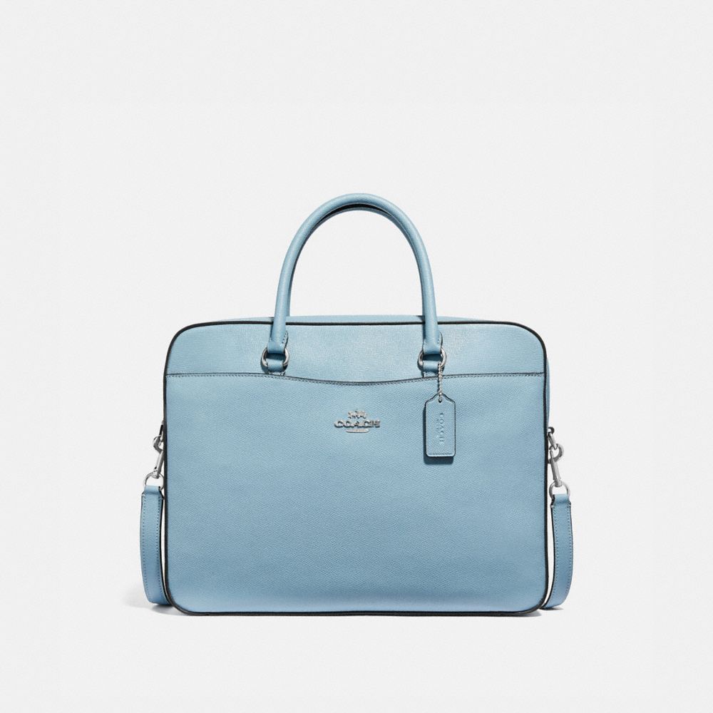 COACH LAPTOP BAG - CORNFLOWER/SILVER - F39022