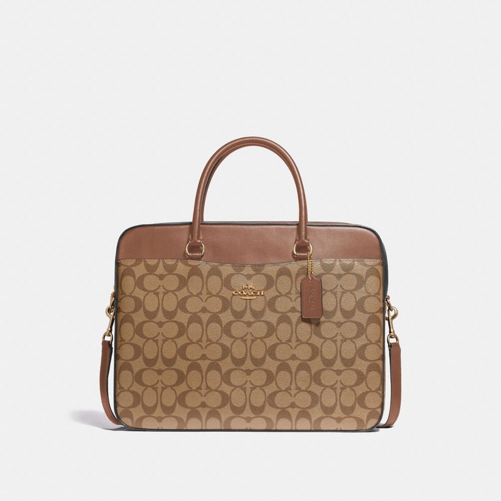 Coach Laptop Bag In Signature Canvas