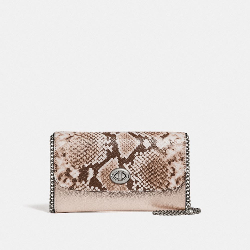 COACH CHAIN CROSSBODY - PLATINUM/SILVER - F39026