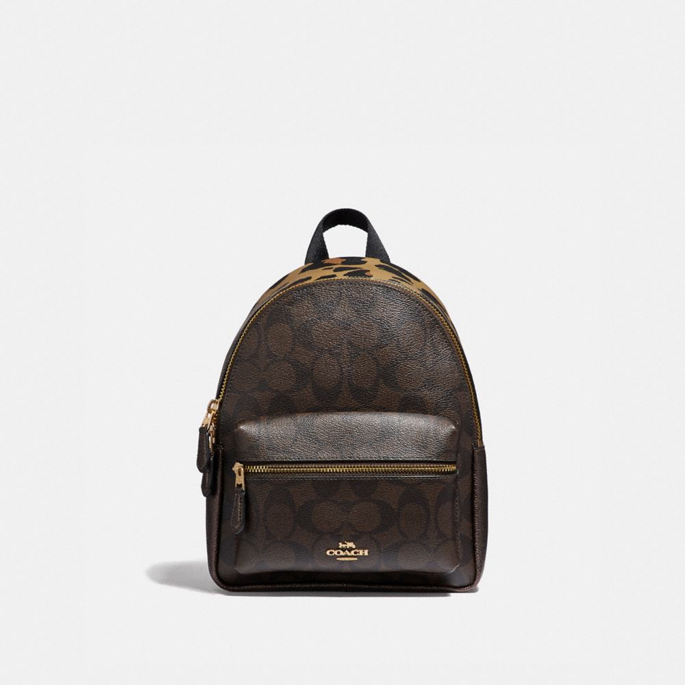 charlie backpack in signature canvas