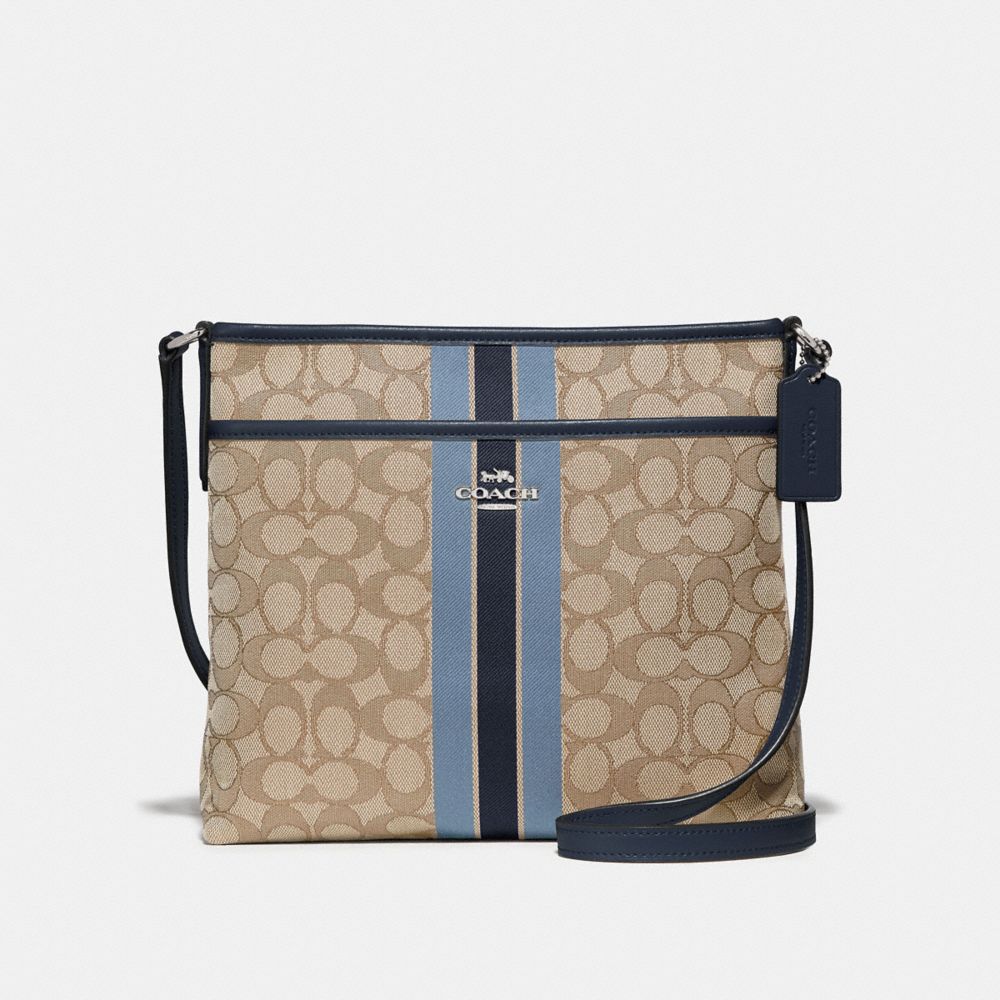 Coach file crossbody in cheap signature jacquard