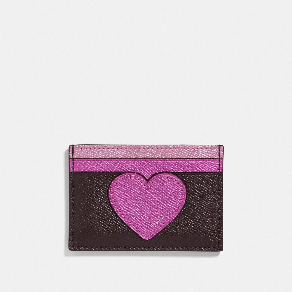 CARD CASE - OXBLOOD MULTI /SILVER - COACH F39062