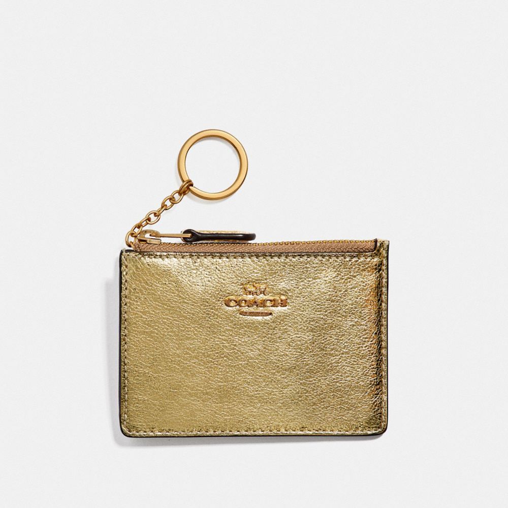 COACH F39065 MINI SKINNY ID CASE WHITE GOLD/LIGHT GOLD