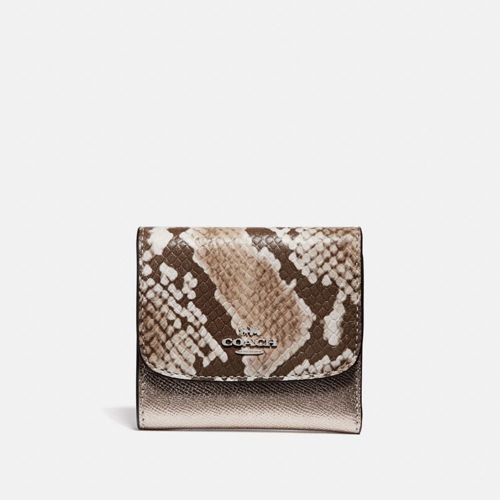SMALL WALLET - COACH F39084 - PLATINUM/SILVER