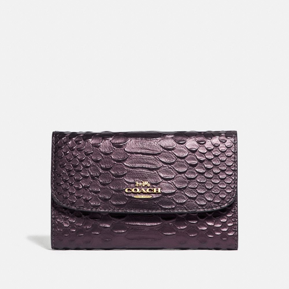 COACH F39114 MEDIUM ENVELOPE WALLET OXBLOOD-1/LIGHT-GOLD