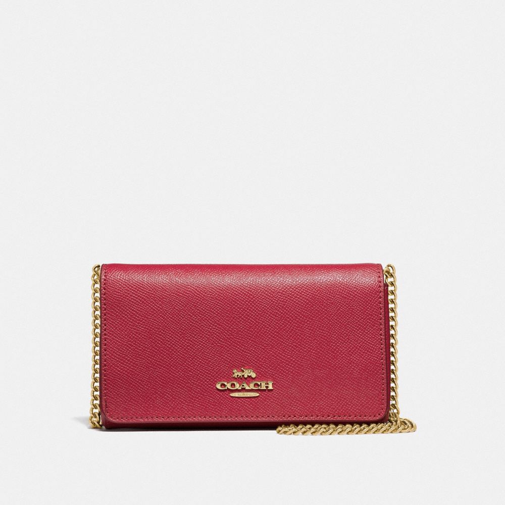 COACH F39126 DRESSY CROSSBODY TRUE-RED/LIGHT-GOLD