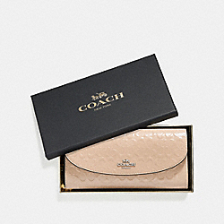 BOXED SLIM ENVELOPE WALLET IN SIGNATURE LEATHER - PLATINUM/SILVER - COACH F39134