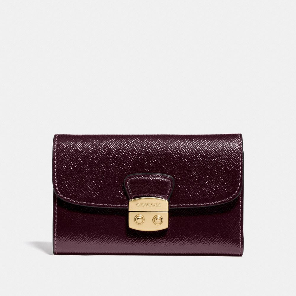 COACH F39164 AVARY MEDIUM ENVELOPE WALLET OXBLOOD 1/LIGHT GOLD