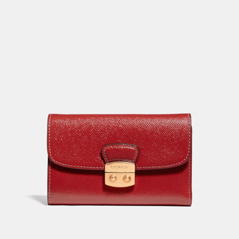 COACH F39164 AVARY MEDIUM ENVELOPE WALLET RUBY/LIGHT GOLD