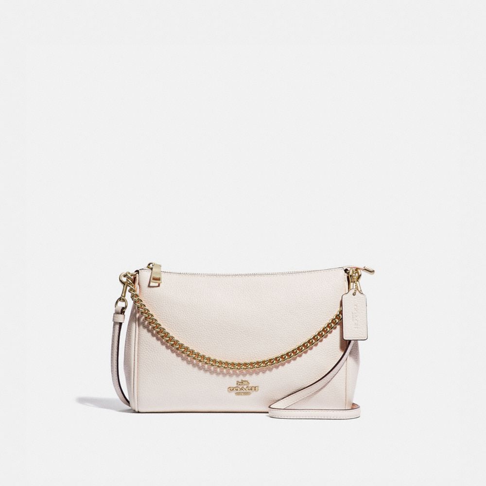 CARRIE CROSSBODY - F39206 - CHALK/LIGHT GOLD