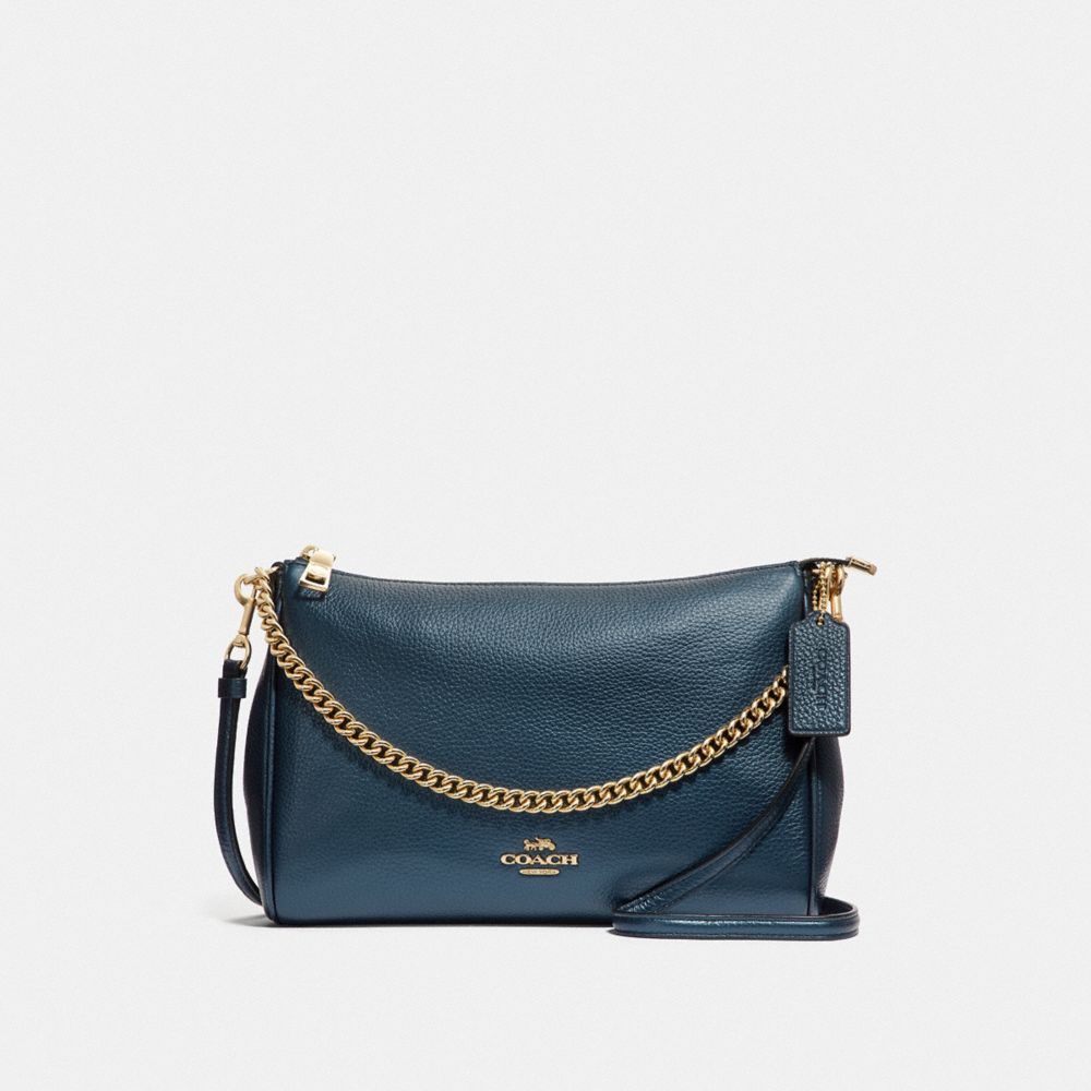 CARRIE CROSSBODY - METALLIC DENIM/LIGHT GOLD - COACH F39207