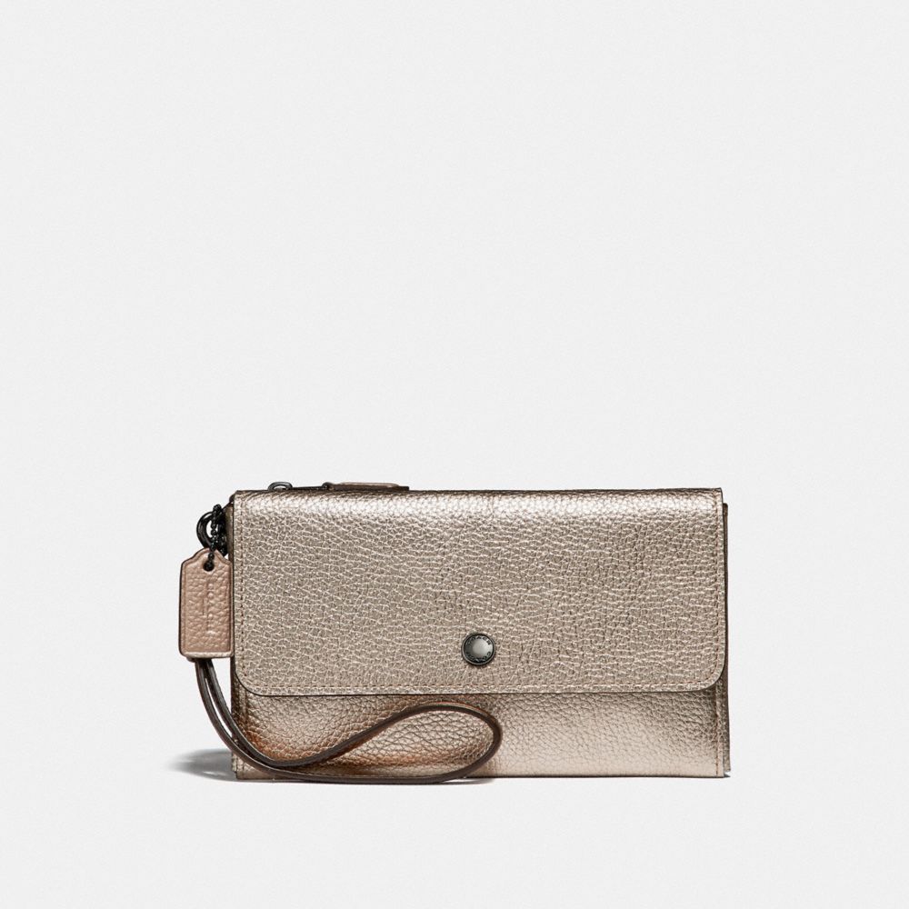 SMALL TRIPLE WRISTLET IN COLORBLOCK - F39250 - GM/PLATINUM MULTI