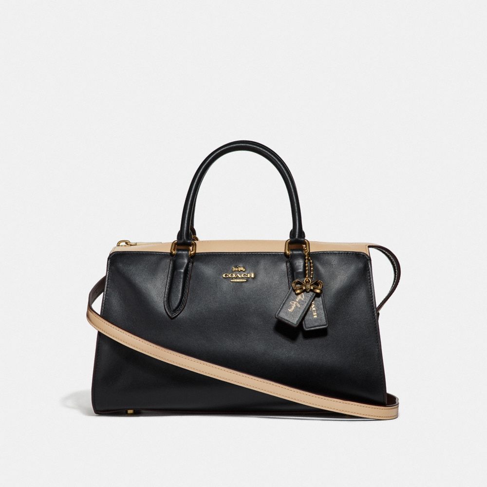 SELENA BOND BAG IN COLORBLOCK - BLACK MULTI/GOLD - COACH F39288