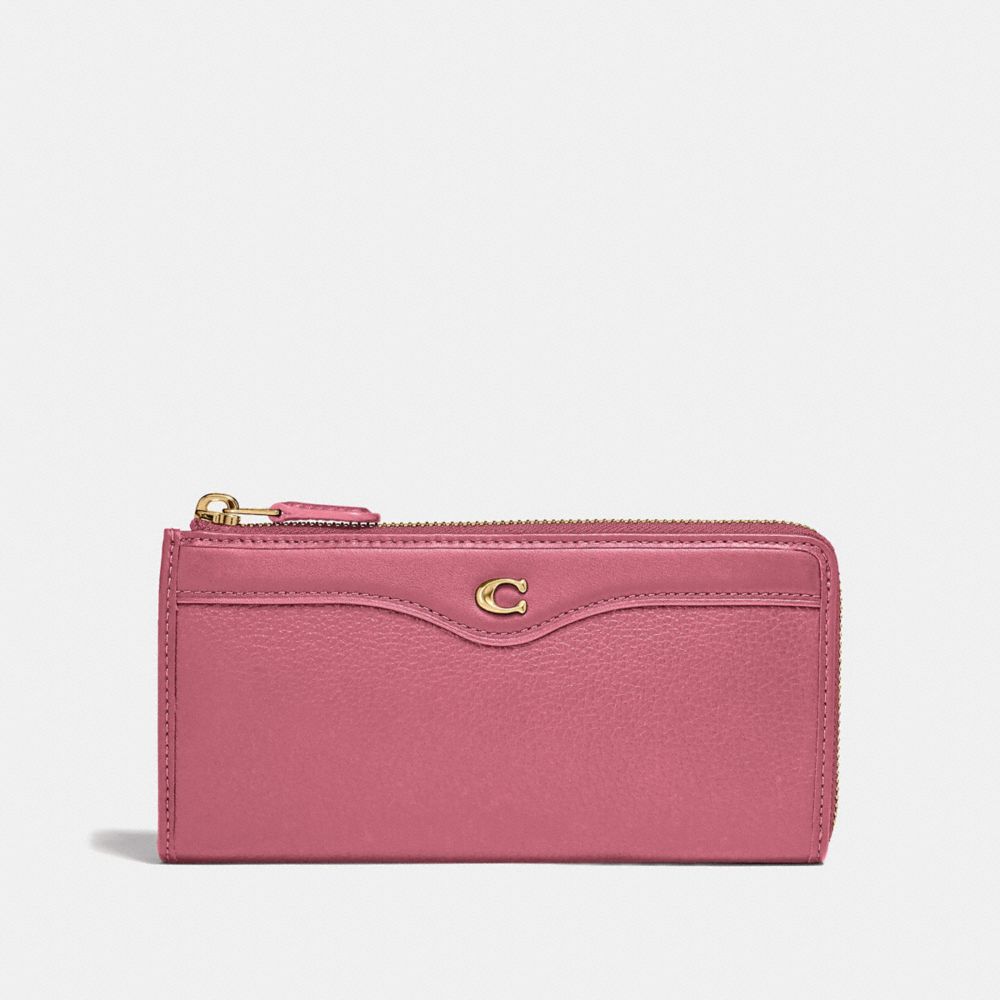 L-ZIP WALLET - STRAWBERRY/LIGHT GOLD - COACH F39310