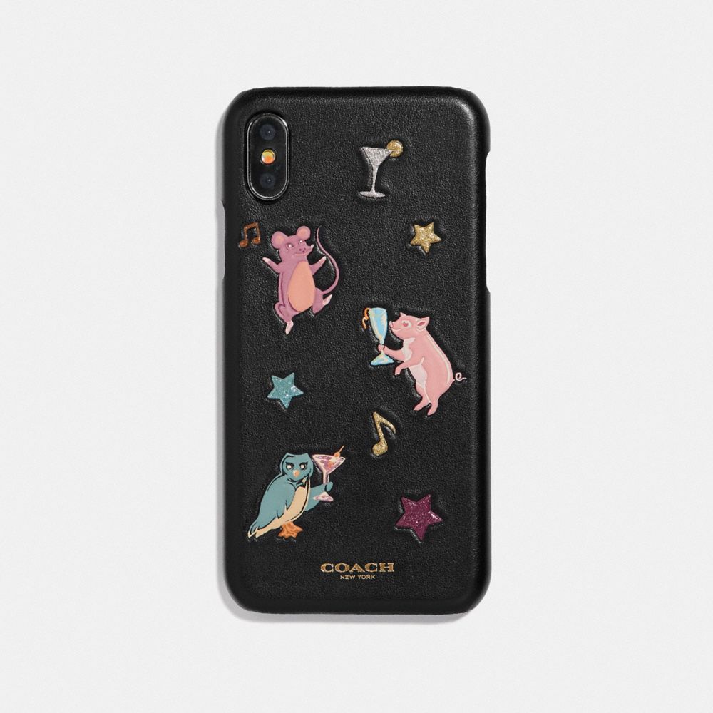 COACH F39329 - IPHONE X/XS CASE WITH PARTY ANIMALS PRINT MULTICOLOR
