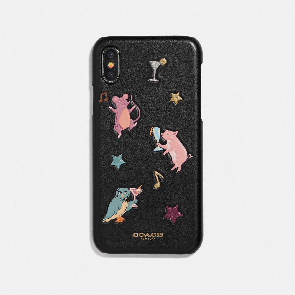 COACH F39329 IPHONE X/XS CASE WITH PARTY ANIMALS PRINT MULTICOLOR