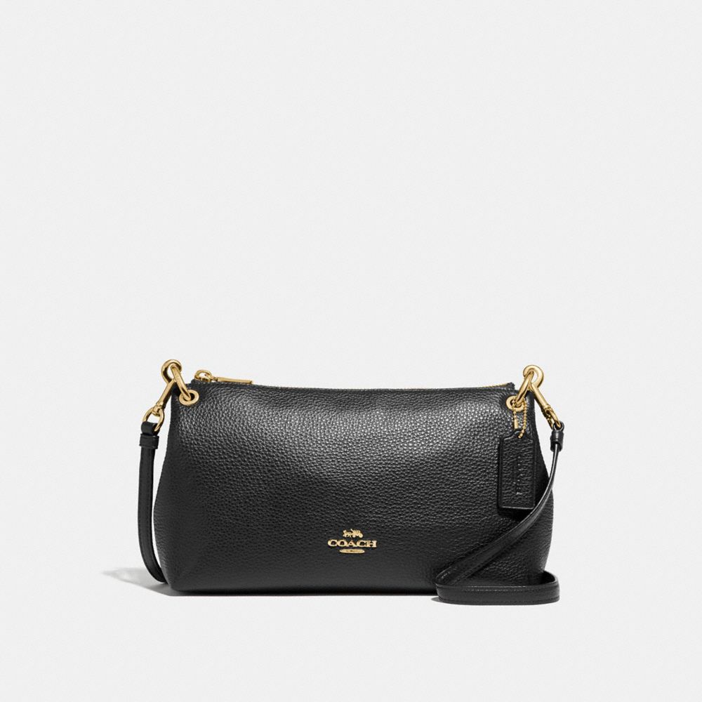 COACH F39380 CHARLEY CROSSBODY BLACK/LIGHT-GOLD