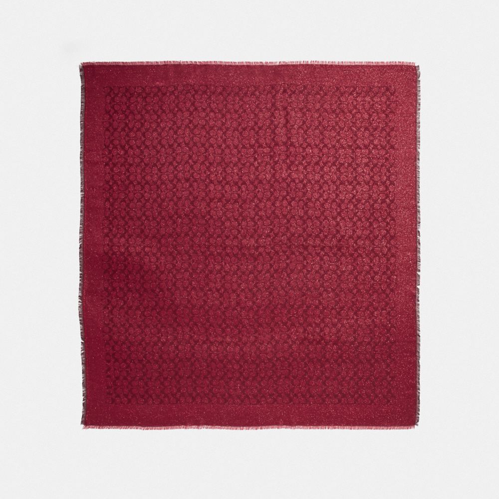 SIGNATURE LUREX OVERSIZED SQUARE - COACH F39414 - RUBY