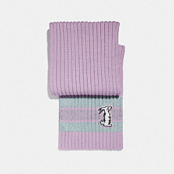 COACH SELENA KNIT SCARF WITH BUNNY - LILAC - F39434