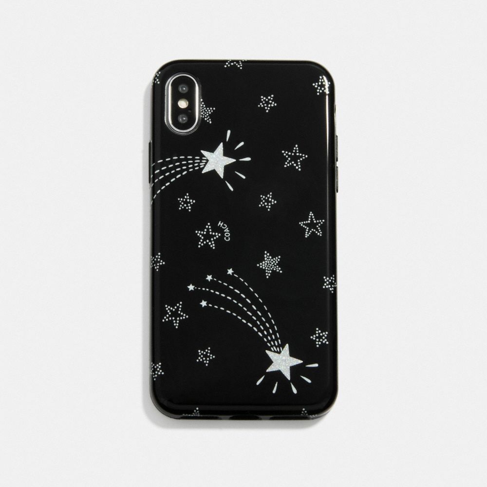 COACH IPHONE X/XS CASE WITH SHOOTING STAR PRINT - BLACK - F39476