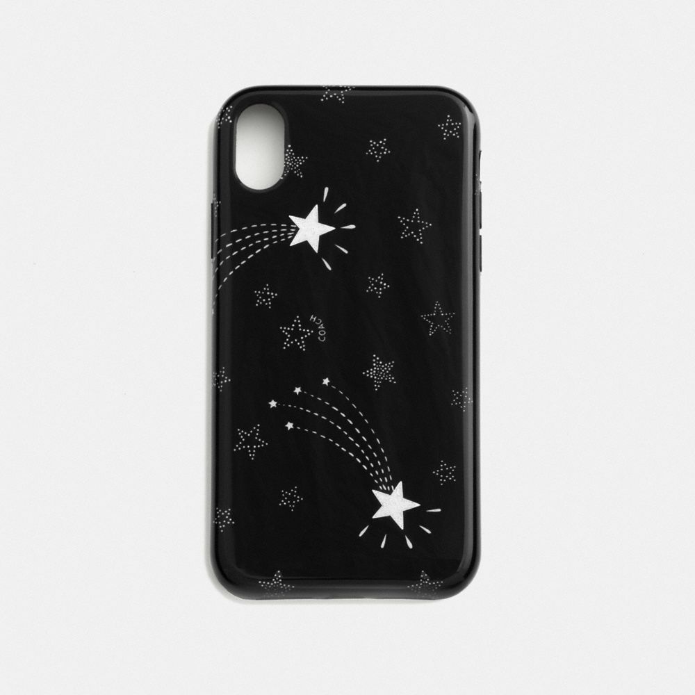 COACH F39492 IPHONE XR CASE WITH SHOOTING STAR PRINT BLACK