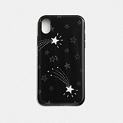 COACH IPHONE XR CASE WITH SHOOTING STAR PRINT - BLACK - F39492