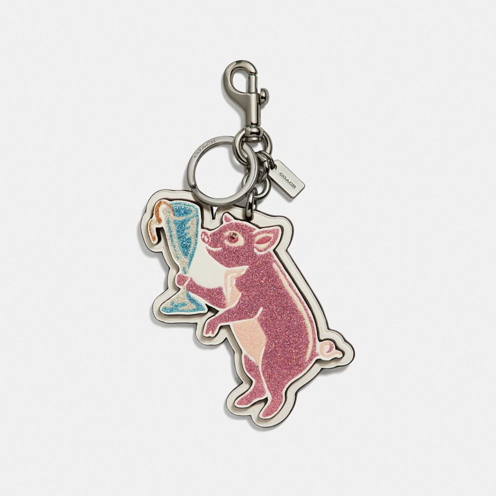 PARTY PIG BAG CHARM - SV/CHALK - COACH F39501