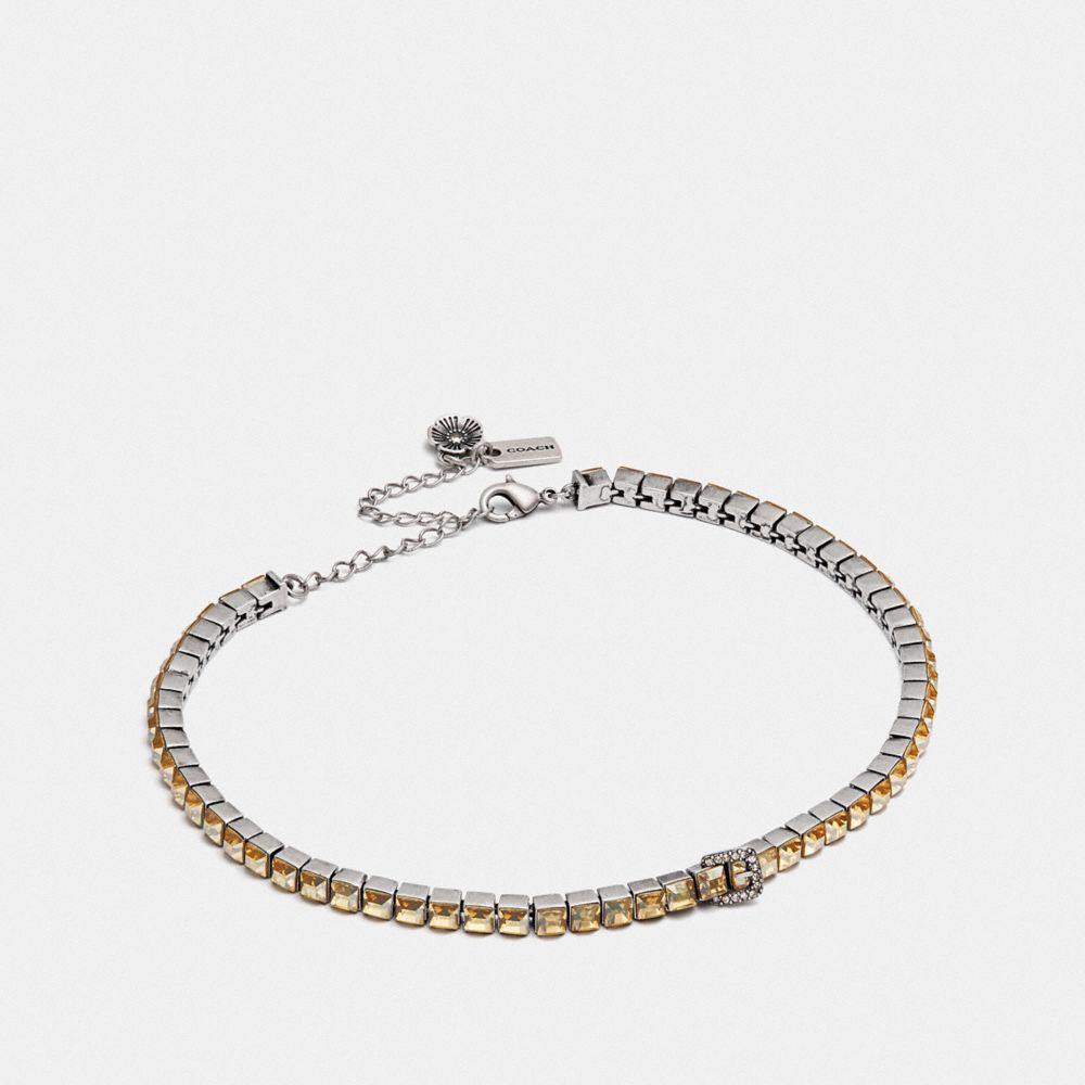 TENNIS BUCKLE CHOKER - F39525 - SV/ROSE