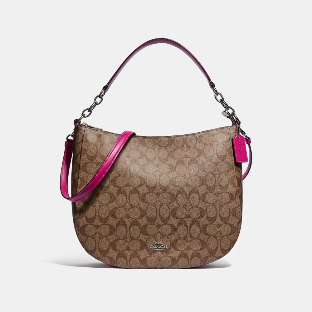 Coach elle hobo 2024 in signature canvas