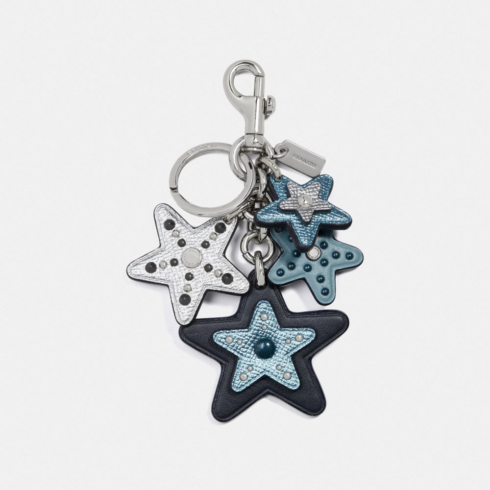 COACH F39529 STAR MIX BAG CHARM MIDNIGHT NAVY/SILVER