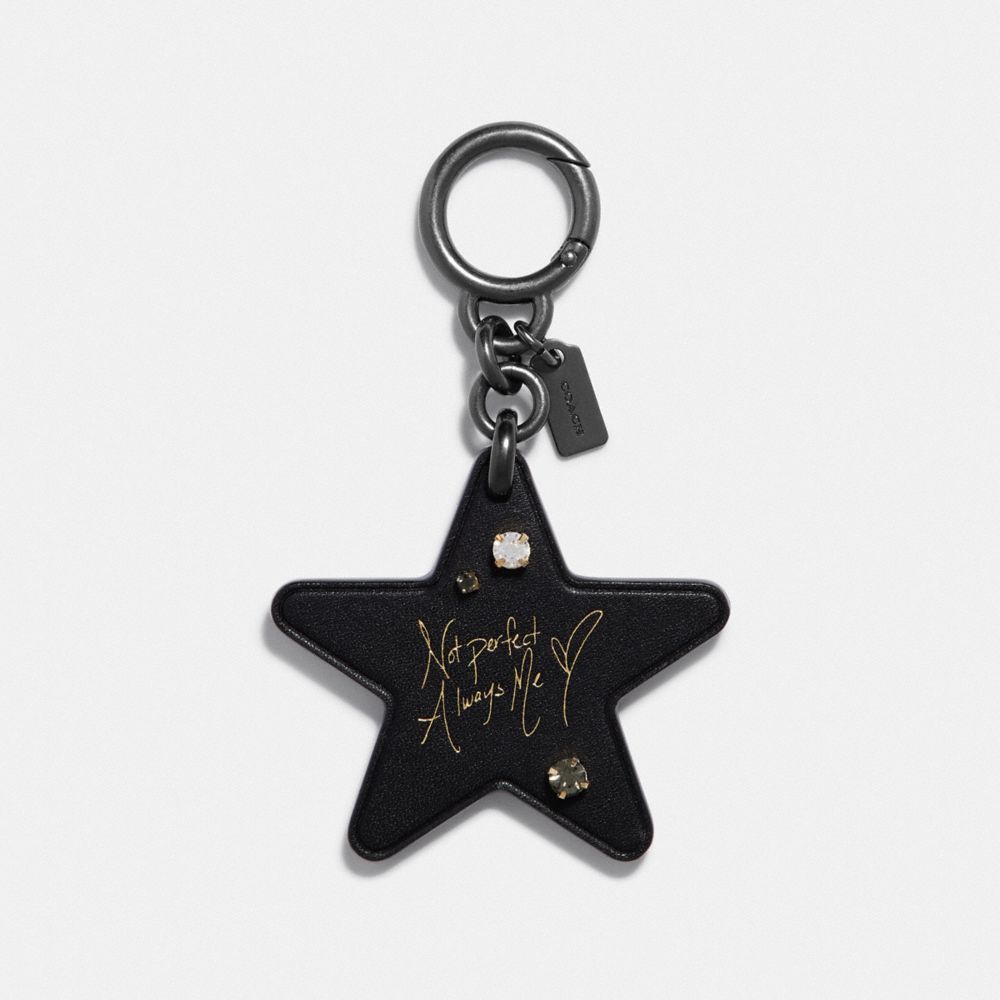 SELENA STAR BAG CHARM - BLACK/LIGHT GOLD - COACH F39544