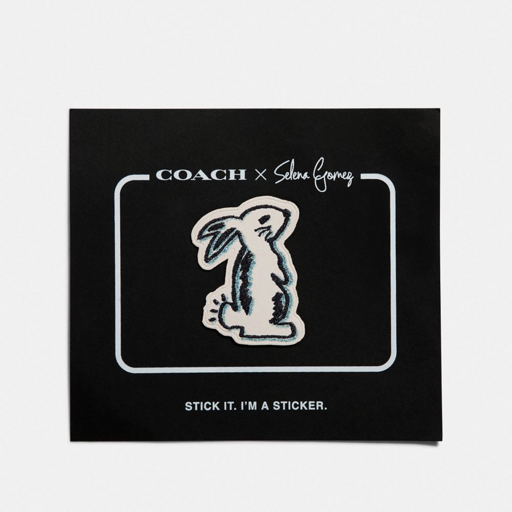COACH F39546 Selena Bunny Sticker CHALK