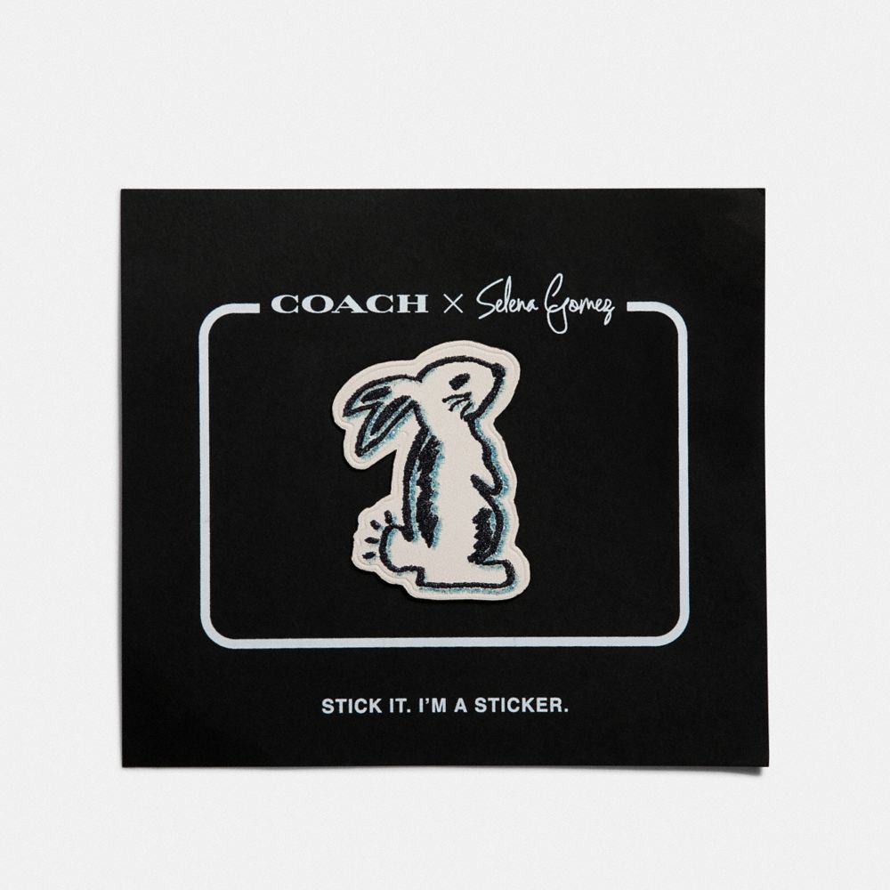 COACH F39546 SELENA BUNNY STICKER CHALK