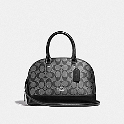 MINI SIERRA SATCHEL IN SIGNATURE CANVAS - COACH F39556 - GUNMETAL/SILVER