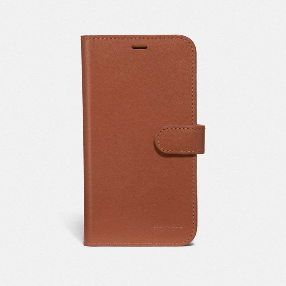 COACH F39595 IPHONE X/XS FOLIO SADDLE