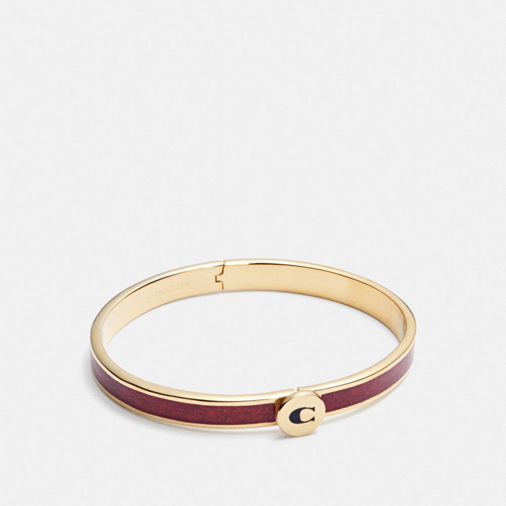 ICONIC GLITTER BANGLE - COACH F39599 - RED/GOLD