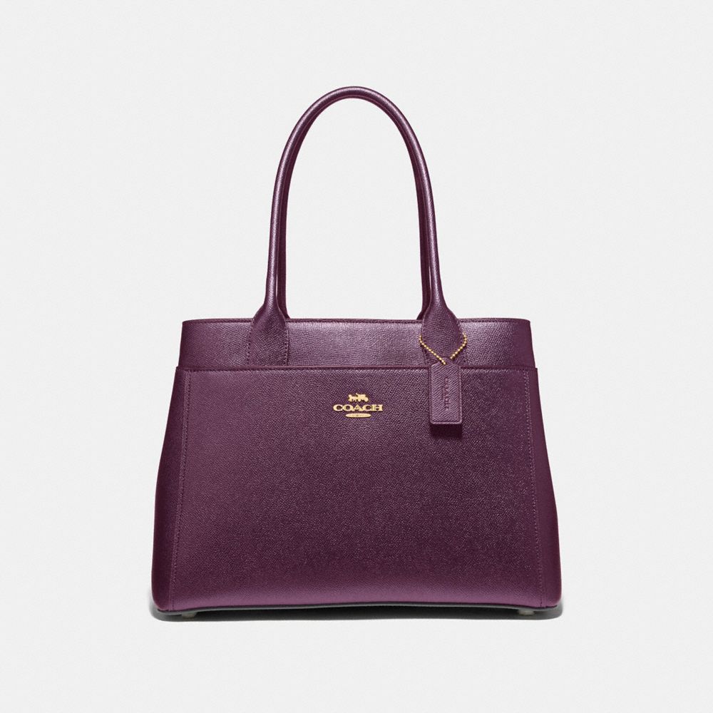 CASEY TOTE - F39600 - METALLIC RASPBERRY/LIGHT GOLD