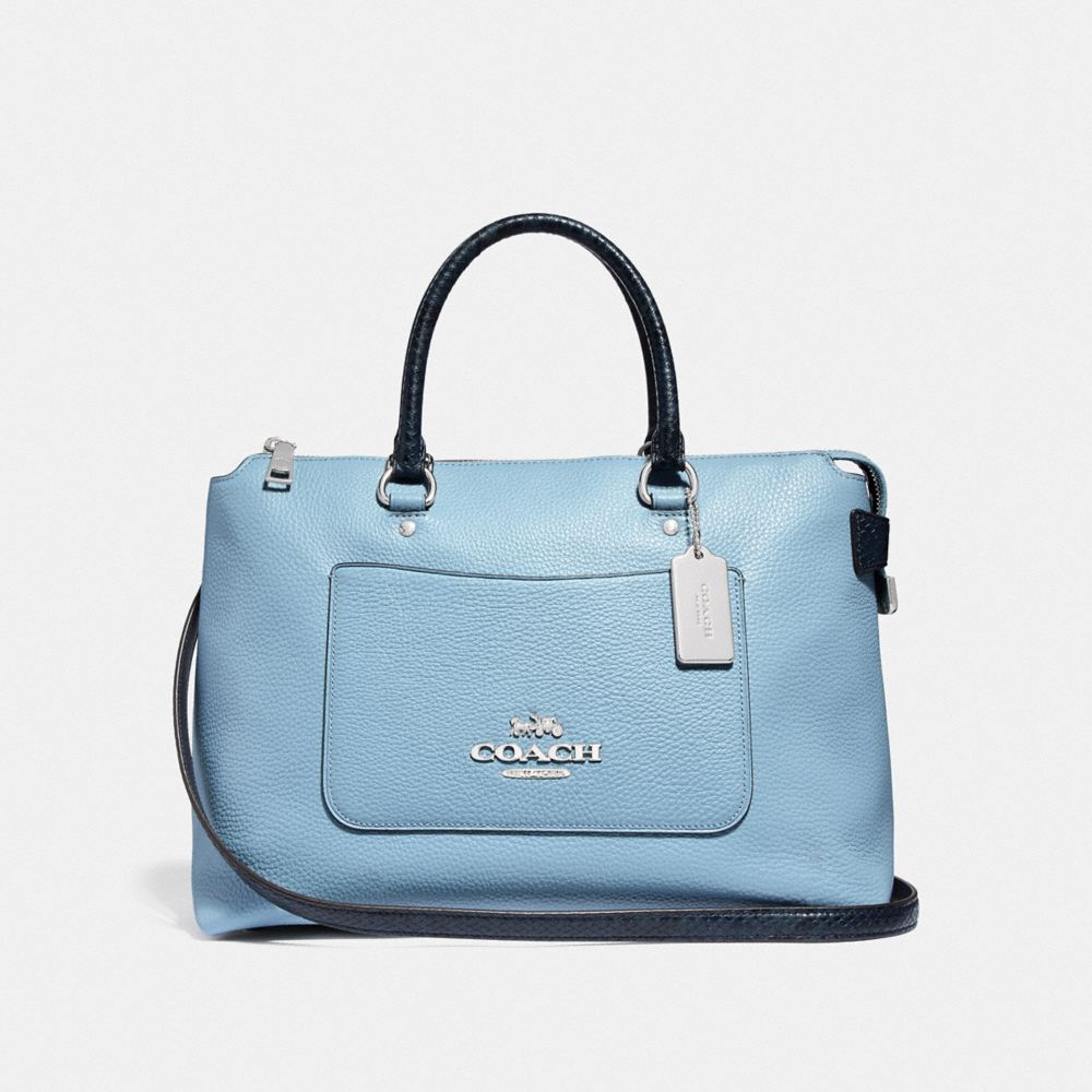 EMMA SATCHEL - CORNFLOWER/MIDNIGHT/SILVER - COACH F39604