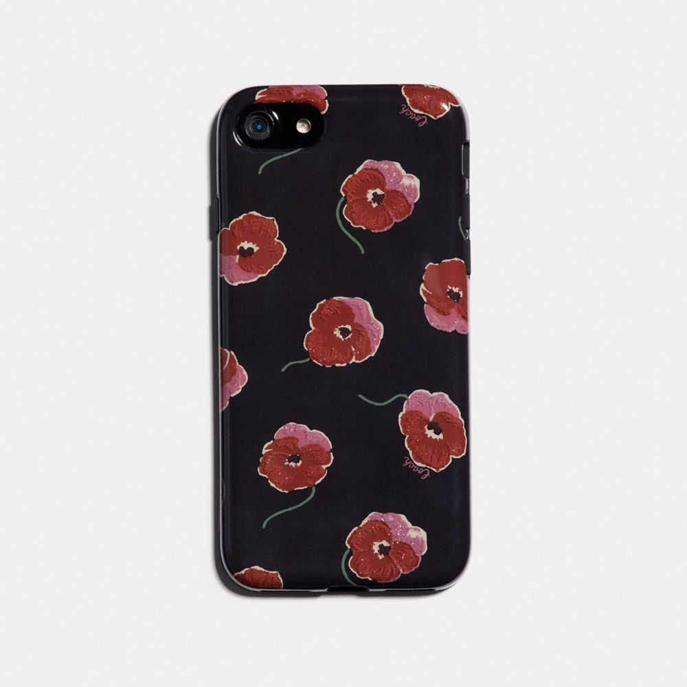 COACH F39612 IPHONE X/XS CASE WITH POPPY PRINT BLACK/MULTICOLOR