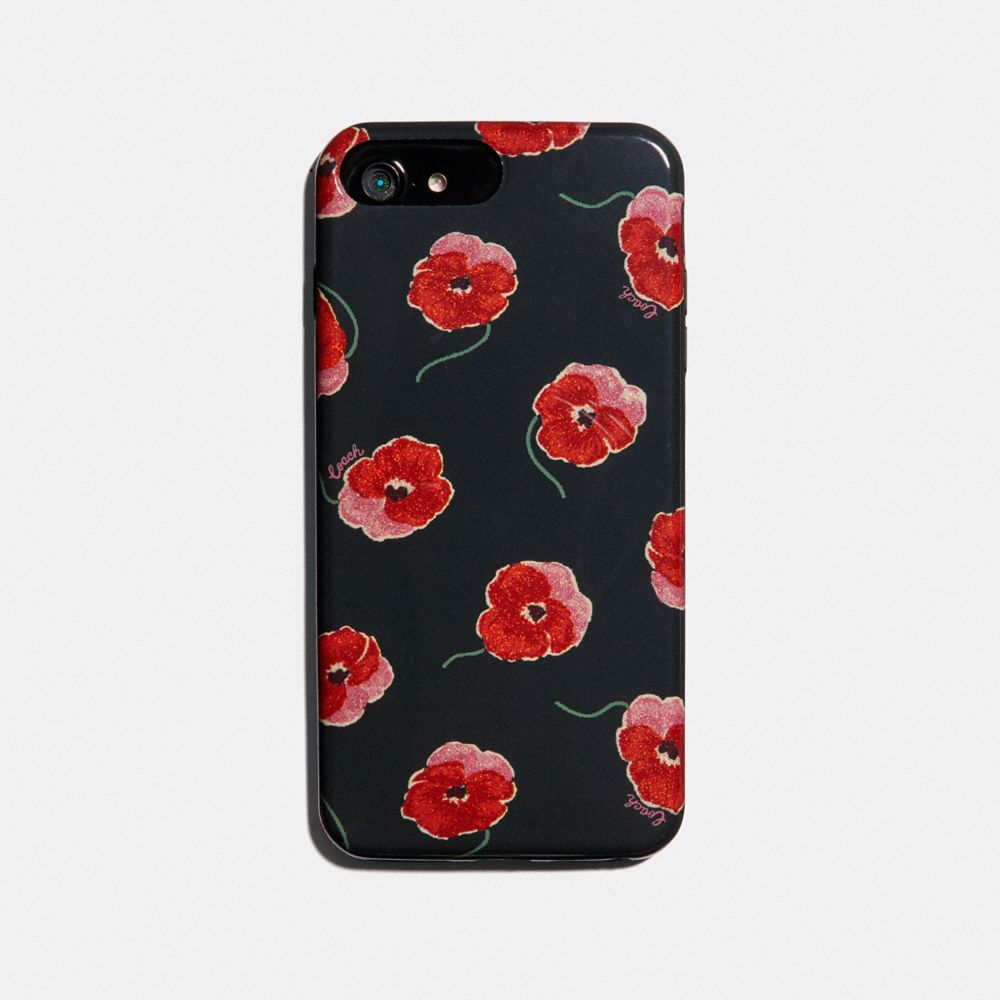 IPHONE 7 PLUS/8 PLUS CASE WITH POPPY PRINT - BLACK/MULTICOLOR - COACH F39614