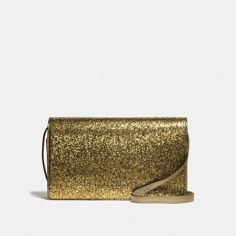 HAYDEN FOLDOVER CROSSBODY CLUTCH - GOLD/LIGHT GOLD - COACH F39640